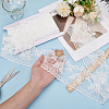 MAYJOYDIY US 5 Yards Polyester Flower Lace Fabric Trim OCOR-MA0001-25B-3