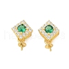925 Sterling Silver Micro Pave Cubic Zirconia Peg Bails Pendants STER-B004-07G-03-1
