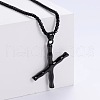 Stylish Stainless Steel Initial Pendant Necklaces SR1473-24-1