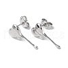 304 Stainless Steel Melting Heart Stud Earrings for Women EJEW-F300-14P-1