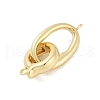 Rack Plating Brass Fold Over Clasps KK-A224-27B-G-1