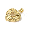 Brass Micro Pave Cubic Zirconia Pendants KK-C058-07G-2