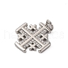 Brass Micro Pave Cubic Zirconia Pendants KK-P308-28P-2
