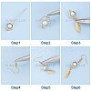 SUNNYCLUE DIY Leaf & Pearl Dangle Earring Making Kits DIY-SC0016-50-4