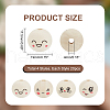   80Pcs 4 Styles Printed Wooden European Beads WOOD-PH0002-97-2
