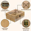 Rectangle Wooden Memory Keepsake Boxes with Lids CON-WH0101-008-3