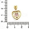 Brass Micro Pave Cubic Zirconia Pendants KK-K401-07A-02-3