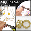 SUNNYCLUE 6Pcs 3 Styles Brass Rings FIND-SC0010-81-5