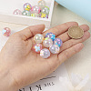 16Pcs 8 Styles UV Plating Rainbow Iridescent Acrylic Beads PACR-TA0001-07-5