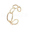 Alloy Oval Wrap Open Cuff Bangle BJEW-S118-120G-3