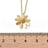 304 Stainless Steel Flower Pendant Necklaces for Women NJEW-A045-16G-5