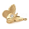 304 Stainless Steel with Rhinestone Pendants STAS-Q345-27G-2