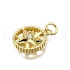 Brass Micro Pave Cubic Zirconia Pendants KK-Z100-13G-2