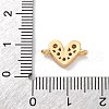 Brass Micro Pave Cubic Zirconia Heart Connector Charms KK-F894-03G-01-3