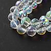 Transparent Electroplate Glass Beads Strands EGLA-N002-34H-H01-3