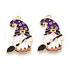 Alloy Enamel Pendants ENAM-T022-01G-1