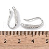 Brass Micro Pave Clear Cubic Zirconia Earring Hooks KK-U008-06P-3