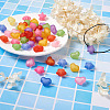 Beadthoven 100Pcs 2 Style Frosted Acrylic Beads FACR-BT0001-01-13