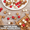 Gorgecraft 180Pcs 3 Colors Dyed Wood European Beads WOOD-GF0002-08-6