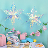 PET Snowflake Pendant Decorations AJEW-WH20020-014C-4
