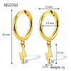S925 Sterling Silver Lightning Hoop Earrings OB5526-9-1