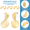 Unicraftale 12Pcs 304 Stainless Steel Half Round Stud Earrings Finding STAS-UN0051-52-5