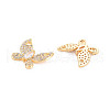 Rack Plating Brass Micro Pave Clear Cubic Zirconia Pendants KK-N233-196-3