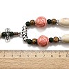 Ethnic Style Alloy & Porcelain Ceramic Beads Pendant Tassel Y Necklaces NJEW-D308-03A-3