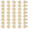 Unicraftale 40Pcs 201 Stainless Steel Flat Round Stud Earring Findings STAS-UN0060-70-1