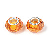 Transparent Resin Rondelle European Beads RESI-N044-01C-2
