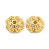 Rack Plating Brass Micro Pave Clear Cubic Zirconia Bead Caps KKB-L215-044G-1