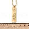 304 Stainless Steel Clear Cubic Zirconia Rectangle Constellation Pendant Necklaces for Women Men NJEW-S435-01G-F-5