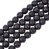 Olycraft 4 Strands Natural Lava Rock Beads Strands G-OC0001-62-12mm-1