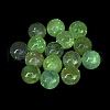 Round UV Plating Luminous Rainbow Iridescent Acrylic Beads LACR-R001-10A-3