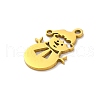 Christmas 201 Stainless Steel Pendants STAS-Q015-09G-2