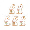 Alloy Enamel Pendants ENAM-N054-66C-NR-1