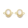 Brass Natural Black Lip Shell Epoxy Magnetic Clasps KK-G528-01G-02-1