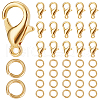 SOFPLATE 400Pcs Zinc Alloy Lobster Claw Clasps FIND-SP0001-33G-1