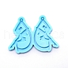Teardrop with Fairy Silicone Pendant Molds DIY-WH0175-57-1