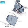  Velvet Jewelry Bags with Drawstring & Plastic Imitation Pearl TP-NB0001-20C-2