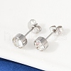 304 Stainless Steel Rhinestone Stud Earrings EJEW-Z089-04P-3
