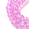 Baking Painted Transparent Glass Beads Strands DGLA-A034-J8MM-D05-3