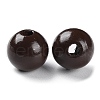 Spray Painted Natural Wood Beads WOOD-R272-02C-3