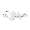 201 Stainless Steel Heart Connector Charms STAS-Q341-05P-1