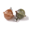 Natural Indian Agate Pendants G-B041-01P-01-3