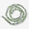 Electroplate Transparent Glass Beads Strands EGLA-A034-T3mm-M06-2