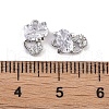 Brass Micro Pave Clear Cubic Zirconia Pendants KK-K351-31P-3
