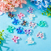  12Pcs 6 Colors Luminous UV Plating Rainbow Iridescent Acrylic Beads OACR-TA0001-50-14