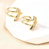 Brass Micro Pave Cubic Zirconia Ear Cuff Findings for Women EJEW-F370-05G-4