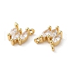 Rack Plating Brass Pave Cubic Zirconia V-shaped Charms KK-O142-35G-3